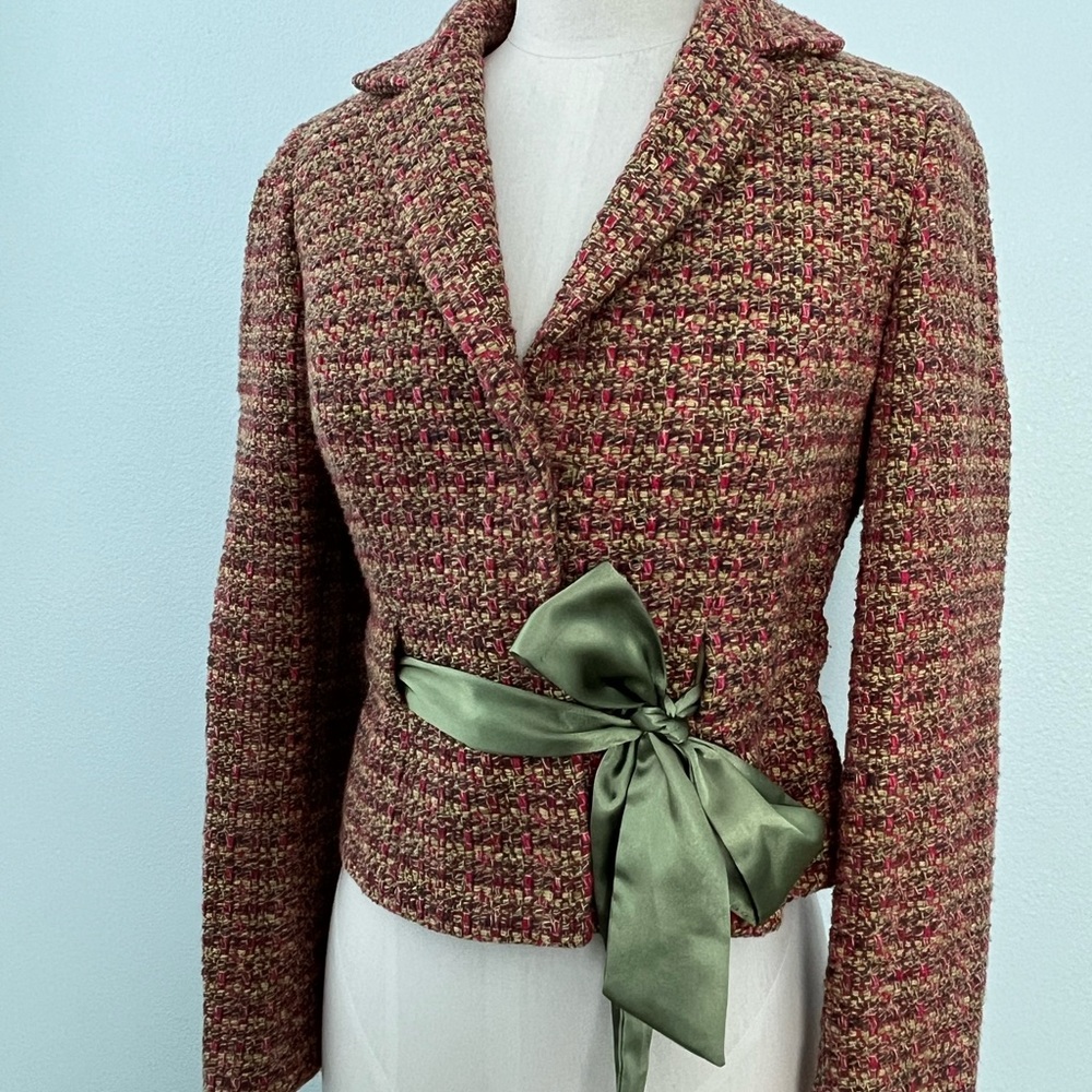 INC International Concepts Red and Green Blazer with Tie